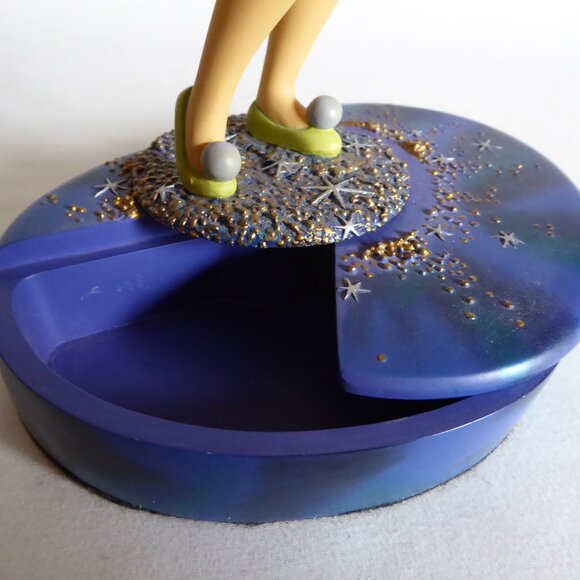 NEW 2000 WALT DISNEY GALLERY MARKRITA TINKERBELL FIGURE WITH HIDDEN PIN DRAWER - Picture 11 of 16